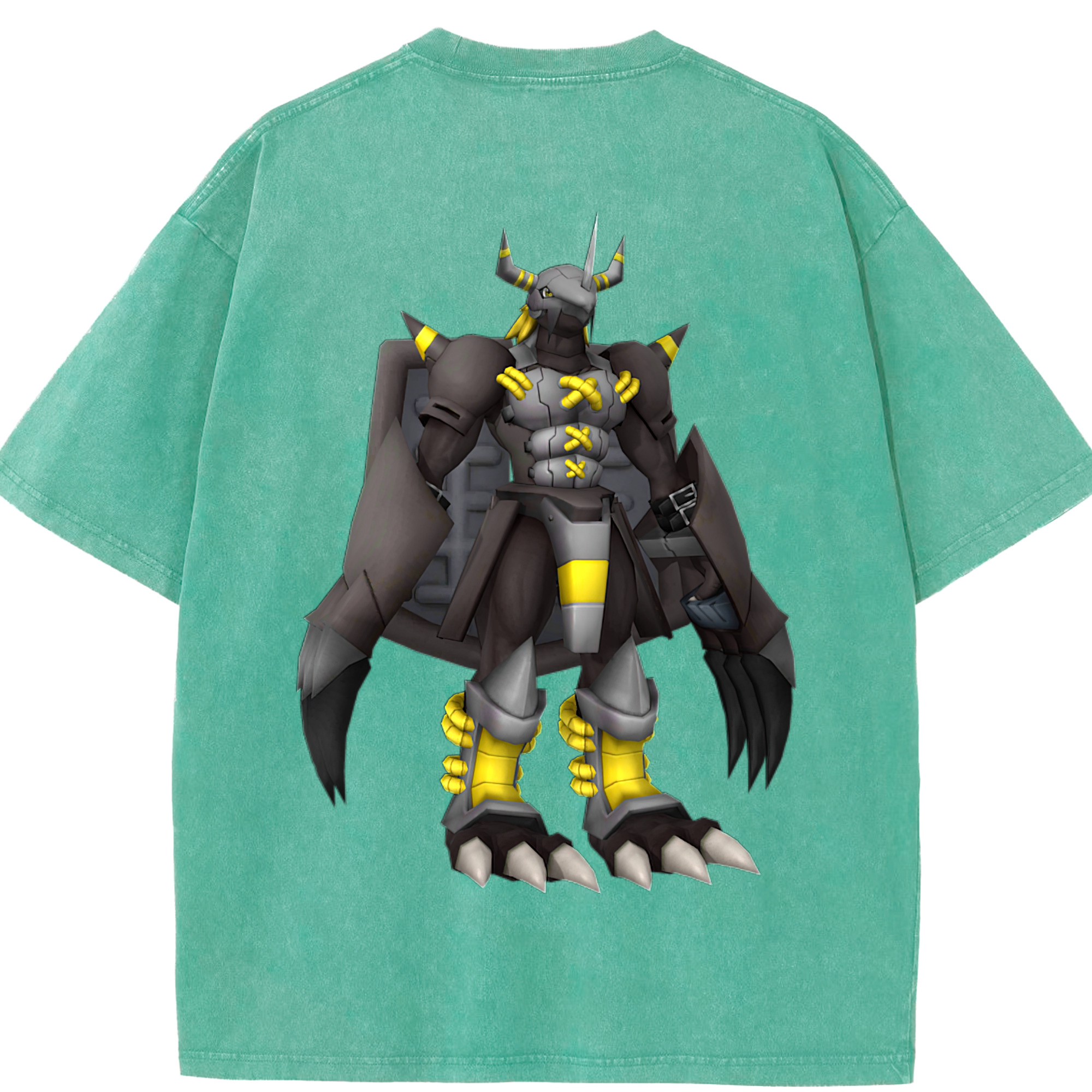 （画像用） Digimon デジタルモンスター/デジモン 綿100% ヴィンテージ風 半袖Tシャツ（背面プリント）